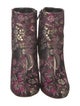 Saint Laurent Floral Print Boots
