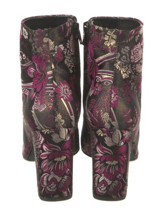 Saint Laurent Floral Print Boots