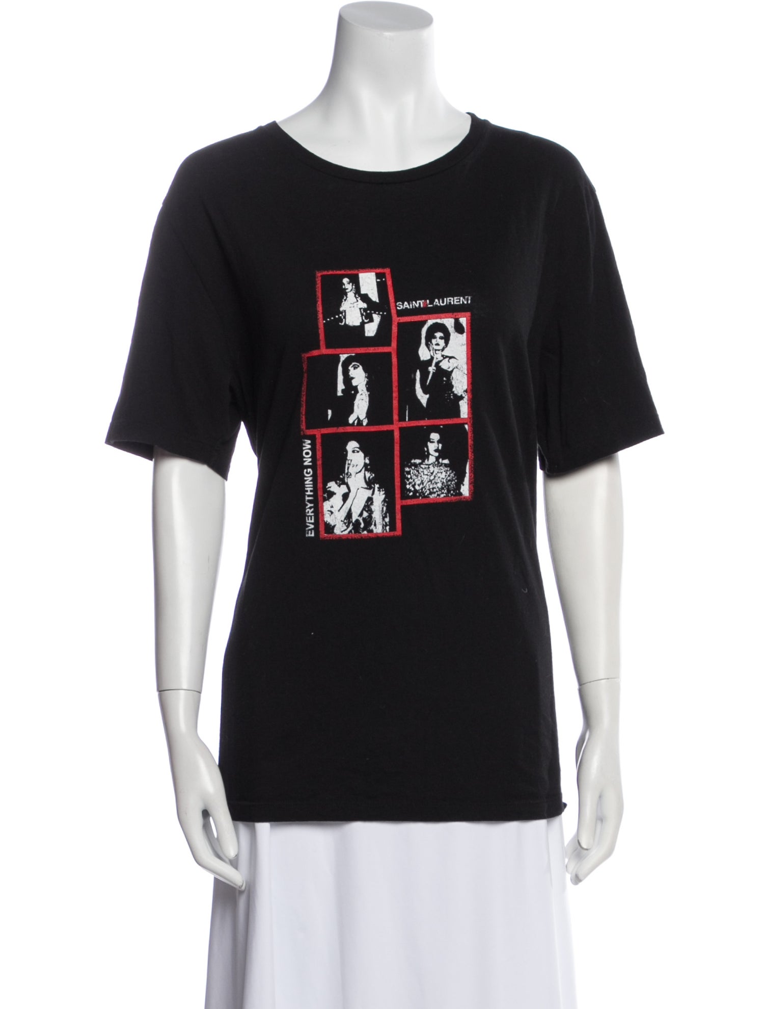 Saint Laurent Graphic Print Crew Neck T-Shirt