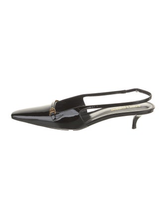 Saint Laurent Patent Leather Slingback Pumps