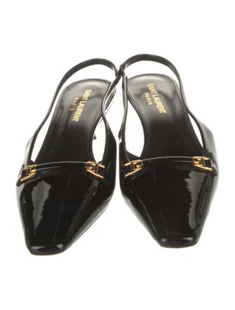Saint Laurent Patent Leather Slingback Pumps
