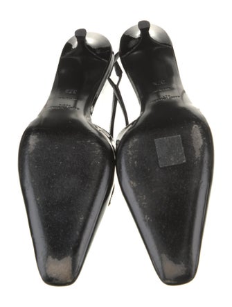 Saint Laurent Patent Leather Slingback Pumps