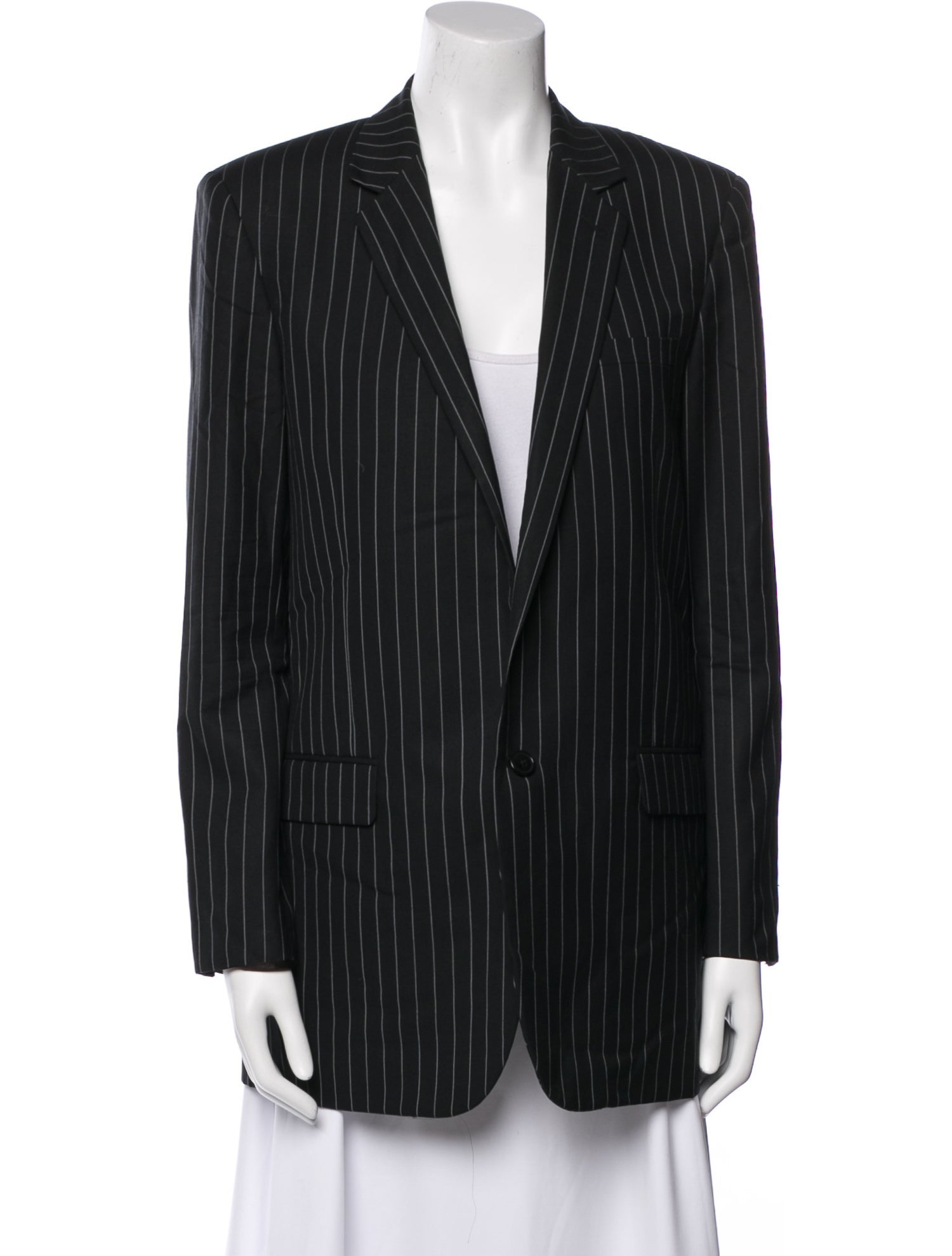 Saint Laurent Wool Striped Blazer