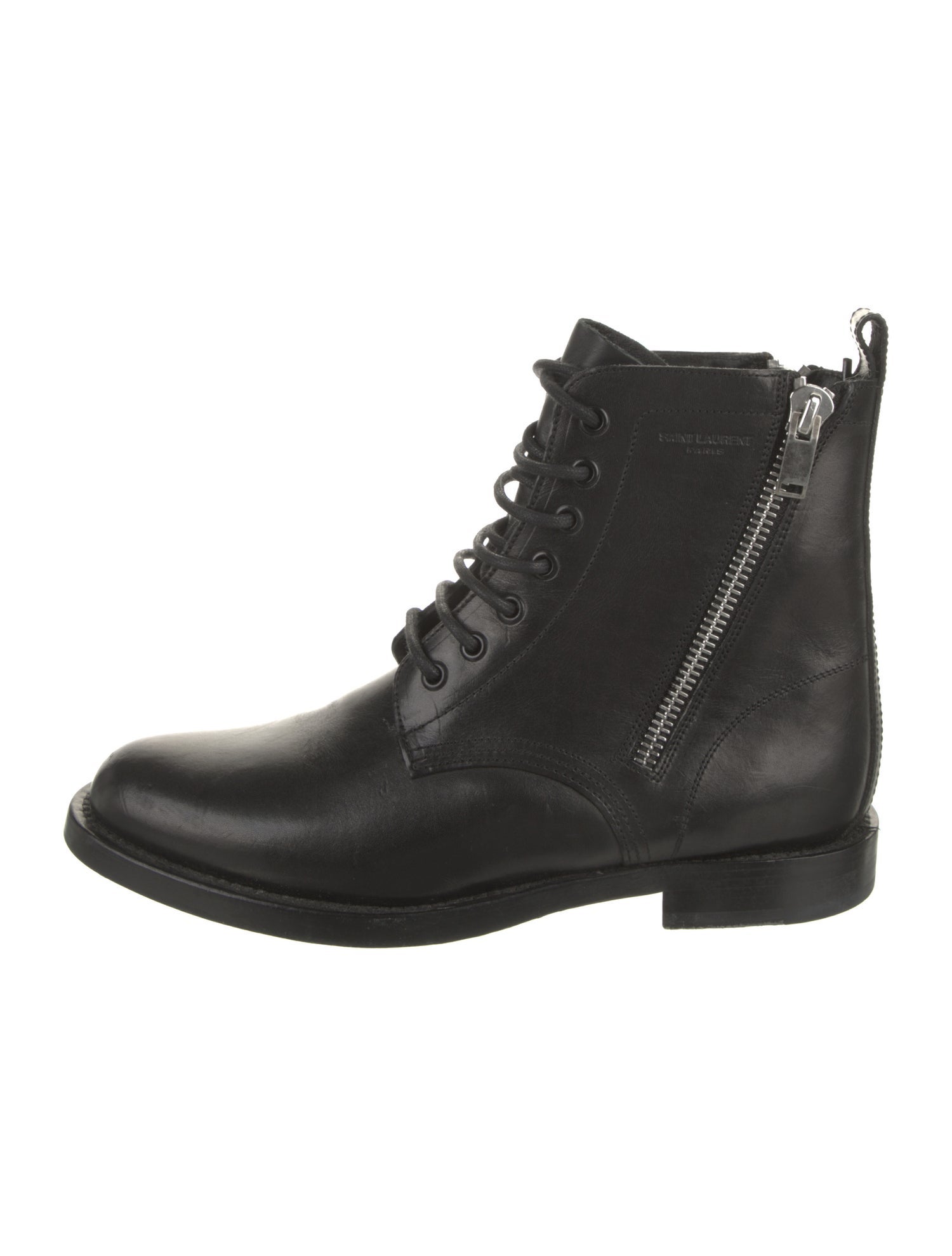 Saint Laurent Leather Combat Boots