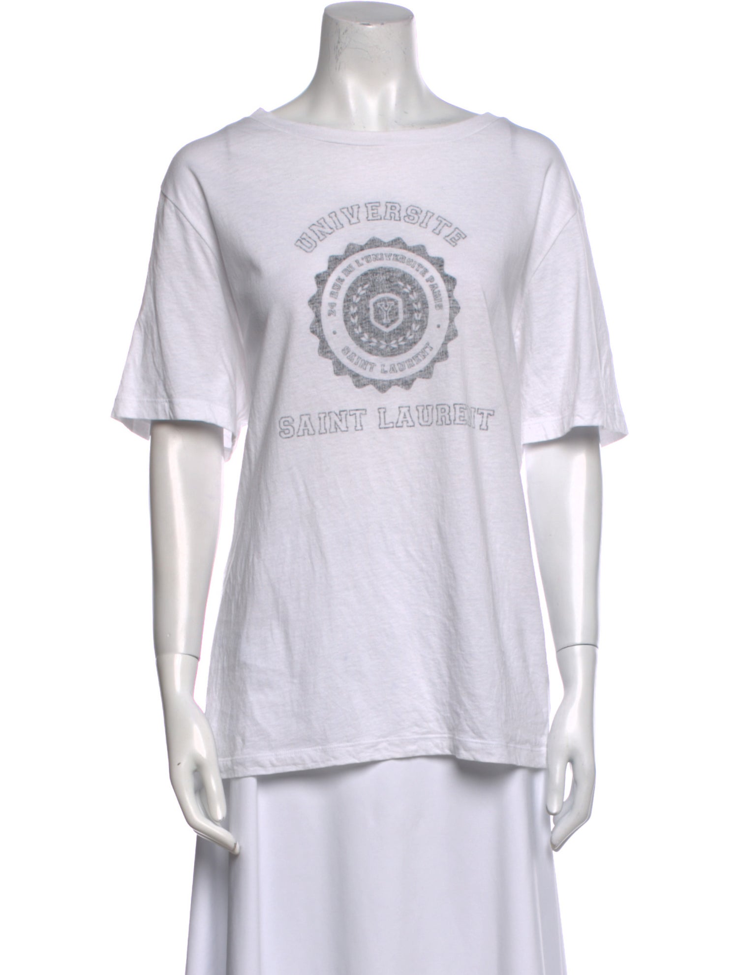 Saint Laurent Graphic Print Crew Neck T-Shirt