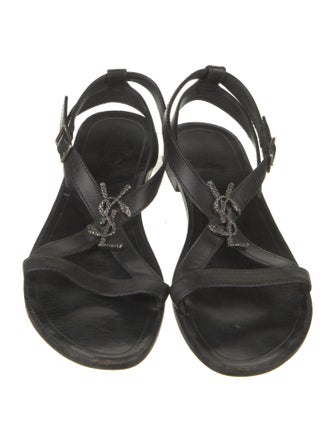 Saint Laurent Leather Slingback Sandals