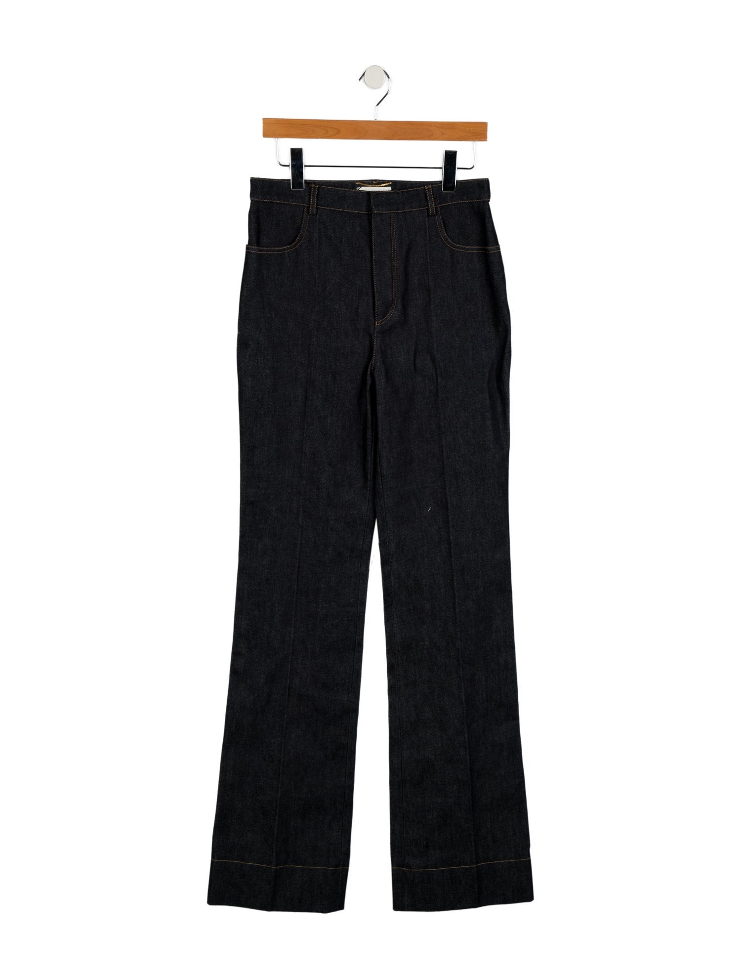 Saint Laurent High-Rise Wide Leg Jeans