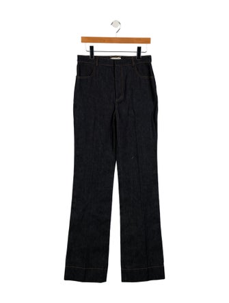 Saint Laurent High-Rise Wide Leg Jeans