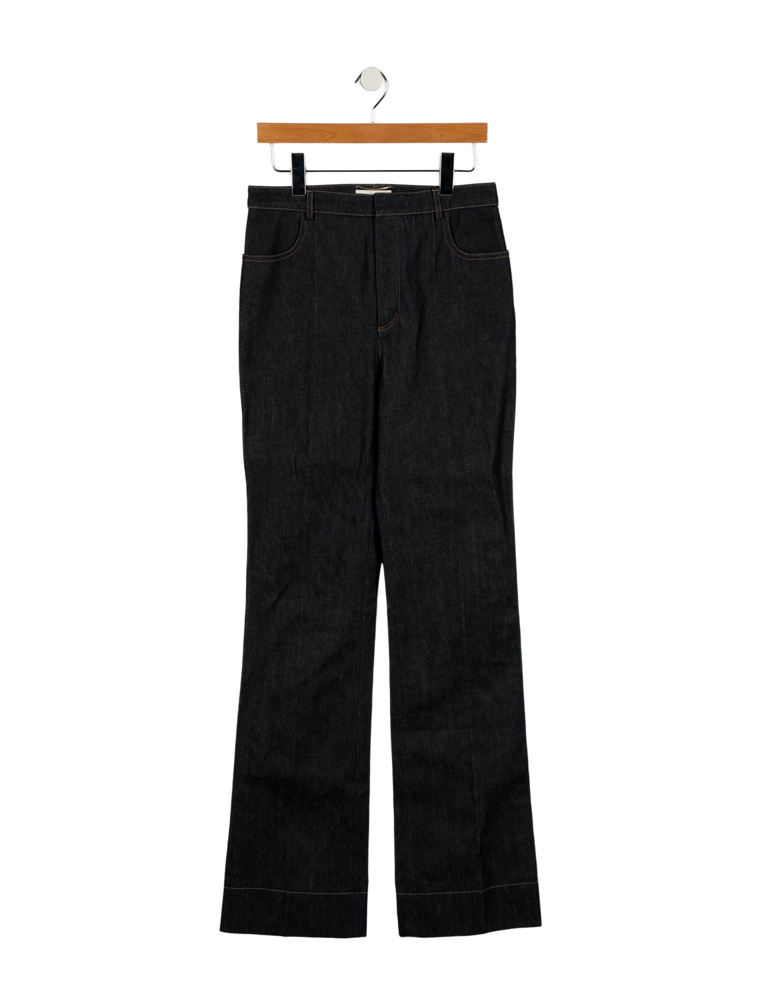 Saint Laurent High-Rise Wide Leg Jeans w/ Tags