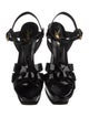Saint Laurent Patent Leather T-Strap Sandals