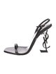Saint Laurent Patent Leather Slingback Sandals