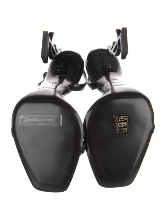 Saint Laurent Patent Leather Slingback Sandals