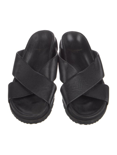 Saint Laurent Leather Slingback Sandals