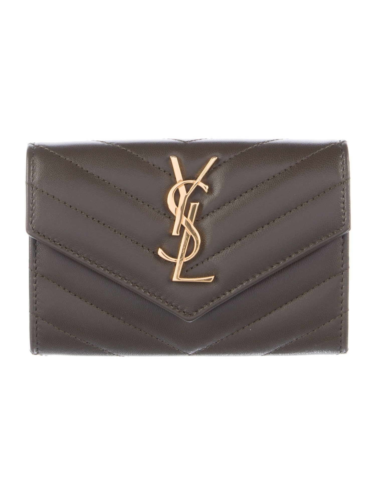 Saint Laurent 2023 Leather Compact Wallet