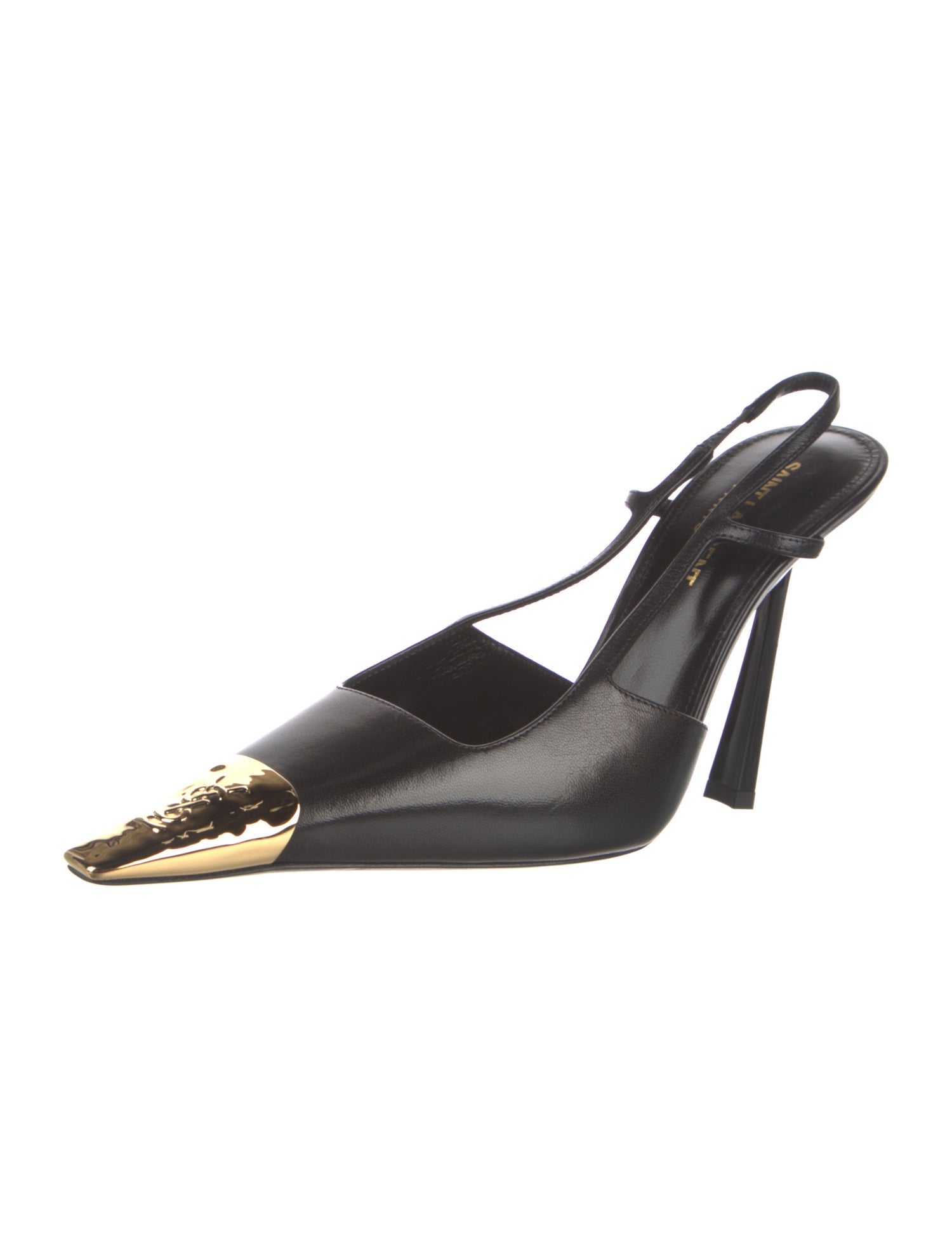 Saint Laurent Leather Slingback Pumps w/ Tags