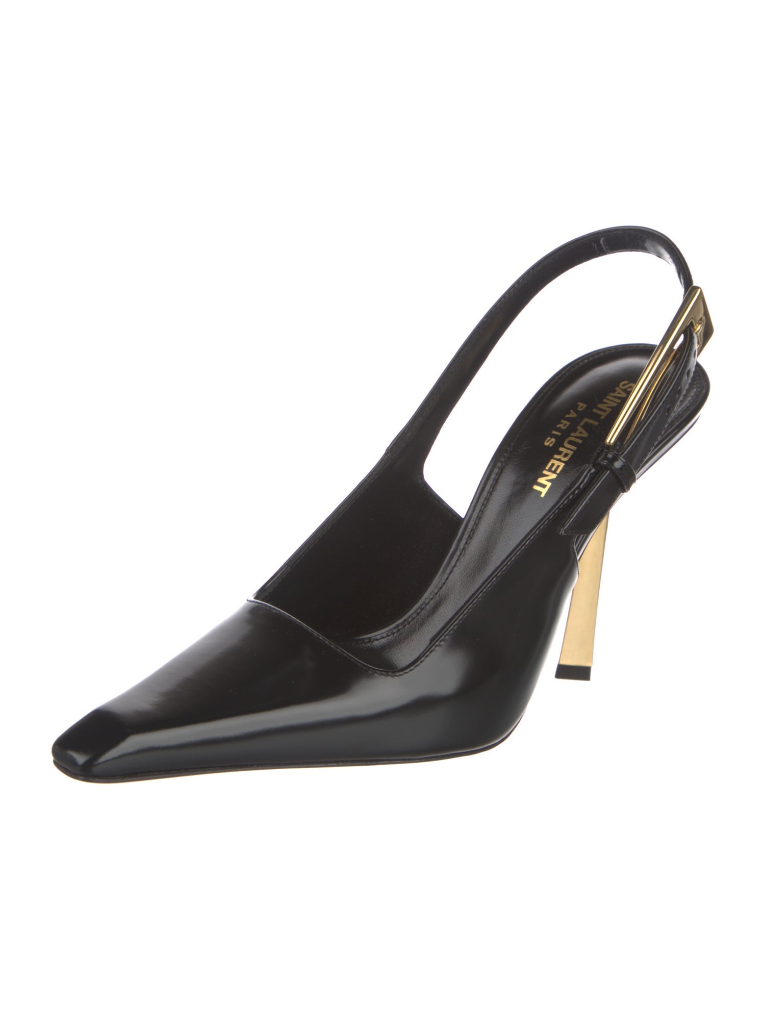 Saint Laurent Patent Leather Slingback Pumps w/ Tags