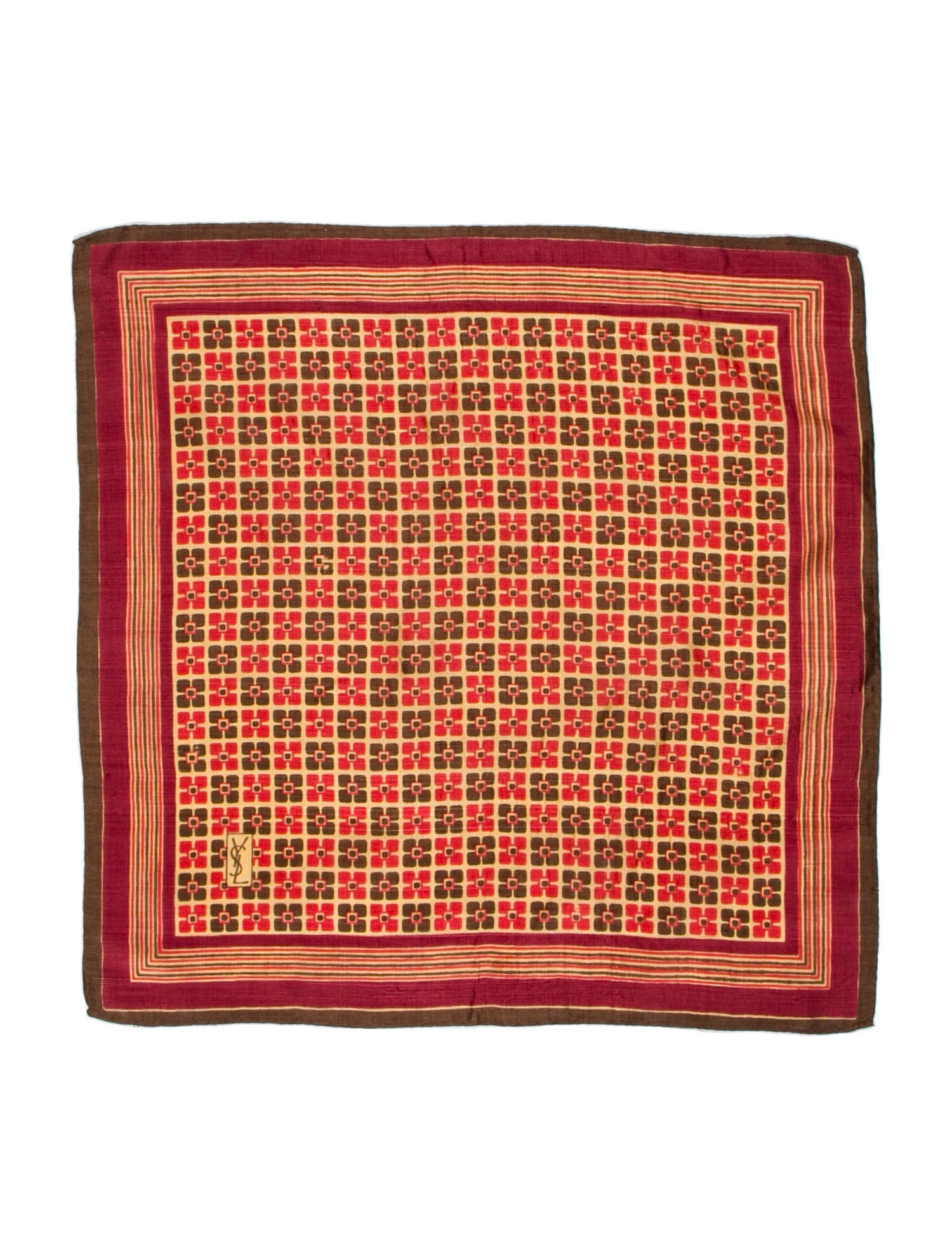 Saint Laurent Suede Printed Scarf