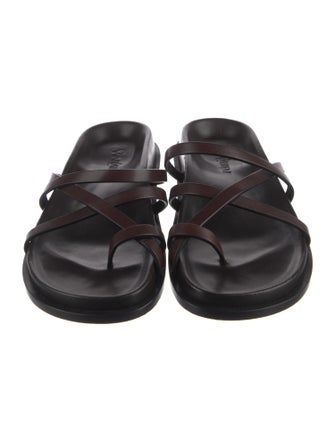 Saint Laurent Leather Slides