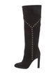 Saint Laurent Suede Studded Accents Boots