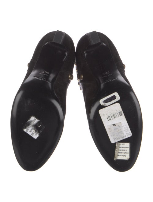 Saint Laurent Suede Studded Accents Boots