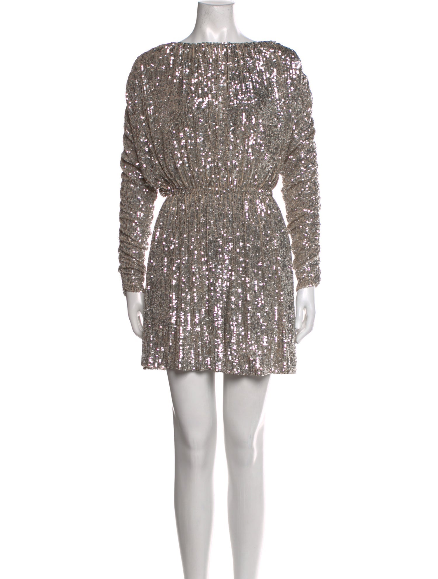 Saint Laurent Bateau Neckline Mini Dress