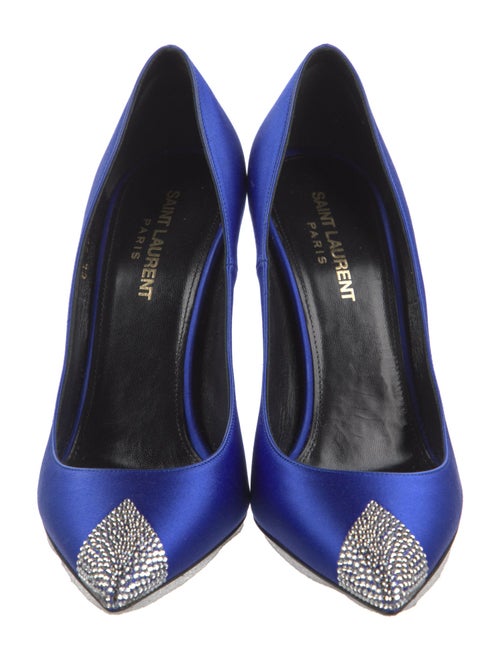 Saint Laurent Satin Crystal Embellishments Pumps
