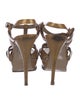 Saint Laurent Patent Leather T-Strap Sandals