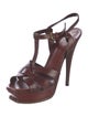 Saint Laurent Leather T-Strap Sandals