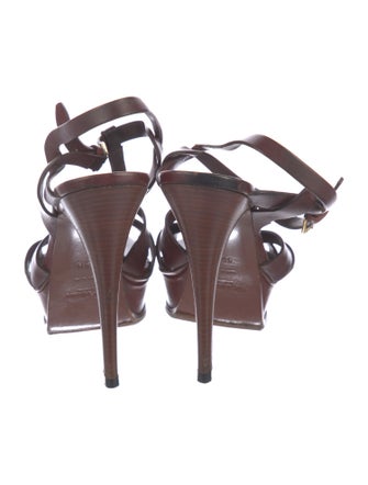 Saint Laurent Leather T-Strap Sandals