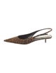 Saint Laurent Animal Print Slingback Pumps