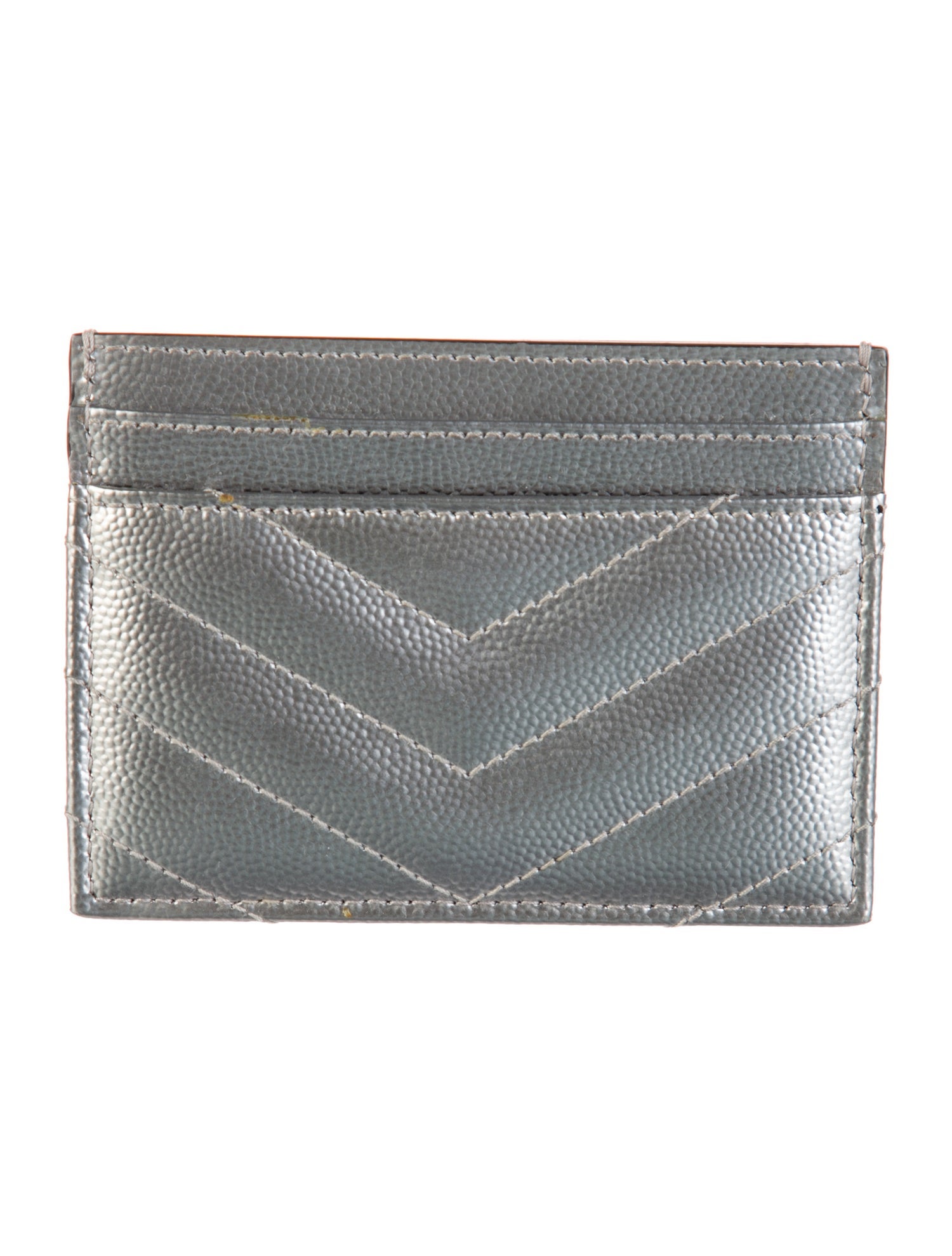 Saint Laurent 2018 Monogram Matelassé Cassandre Card Case Card Holder