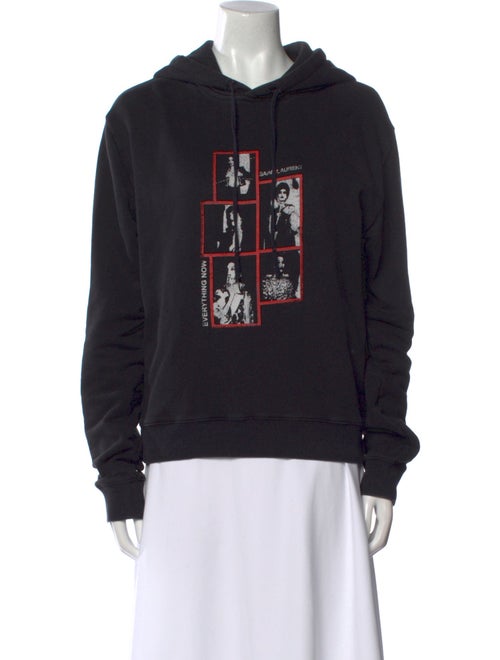 Saint Laurent Graphic Print Crew Neck Sweater
