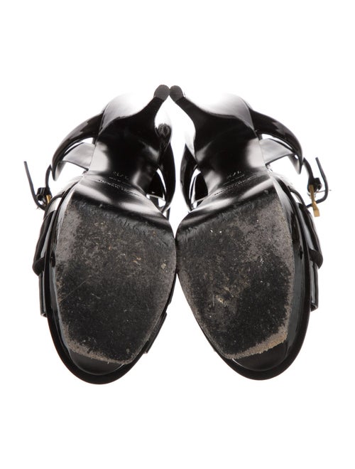 Saint Laurent Patent Leather T-Strap Sandals