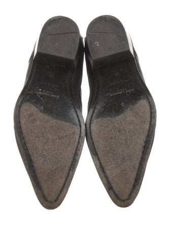 Saint Laurent Leather Lace-Up Boots