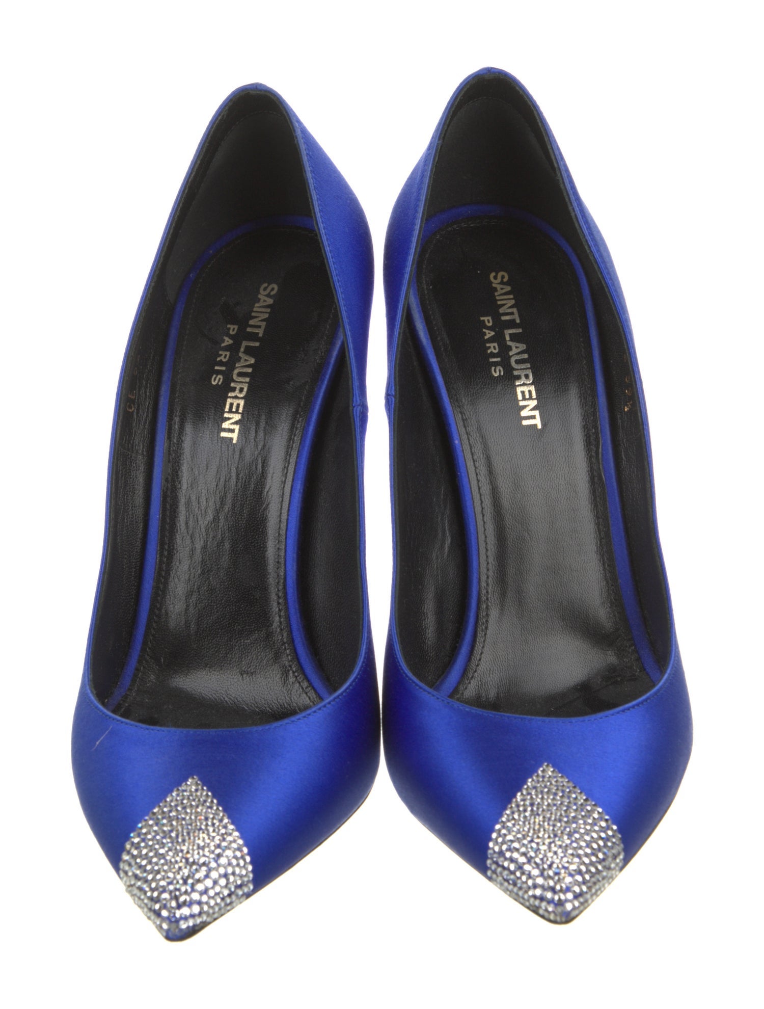 Saint Laurent Satin Crystal Embellishments Pumps