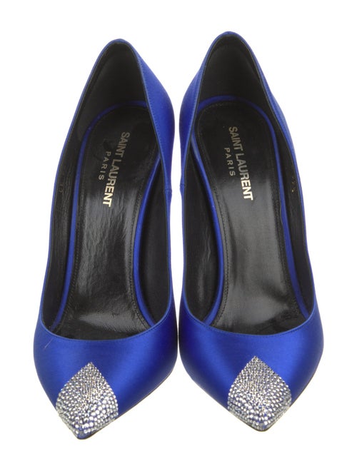 Saint Laurent Satin Crystal Embellishments Pumps