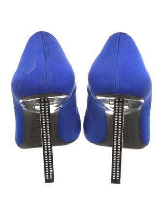 Saint Laurent Satin Crystal Embellishments Pumps