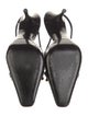 Saint Laurent Horsebit Accent Embossed Leather Slingback Pumps