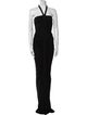 Saint Laurent Halterneck Long Dress