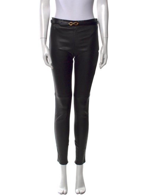 Saint Laurent Lambskin Skinny Leg Pants