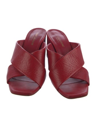 Saint Laurent Leather Slides