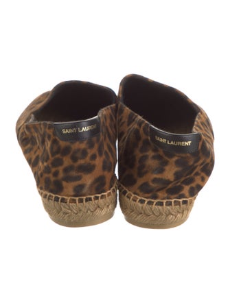 Saint Laurent Suede Animal Print Espadrilles