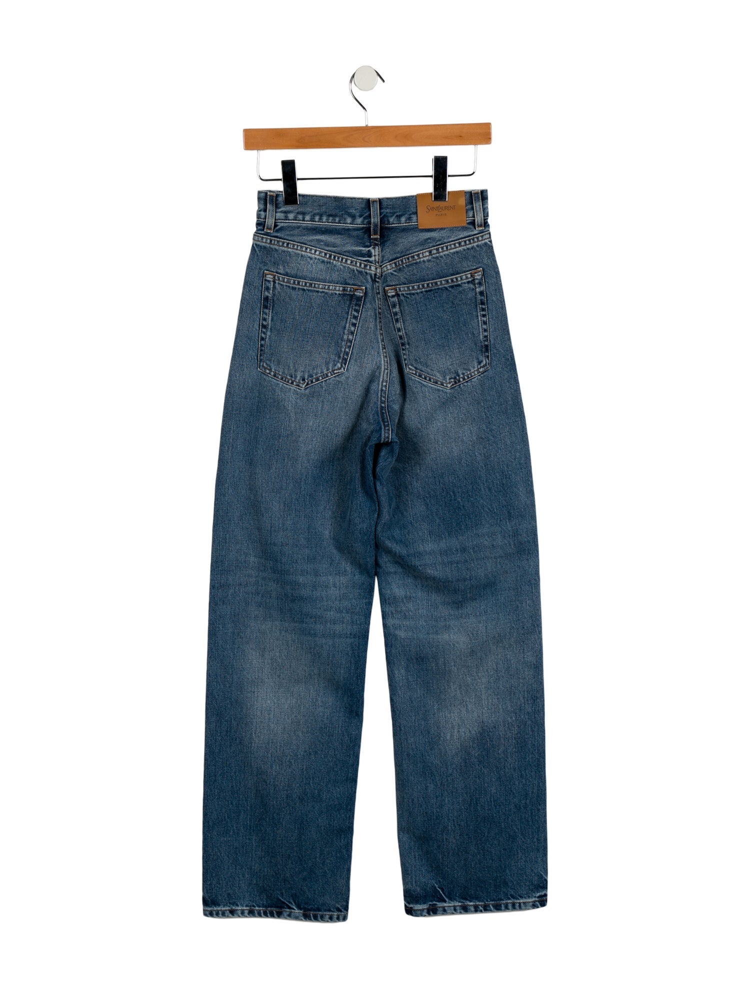 Saint Laurent High-Rise Wide Leg Jeans w/ Tags