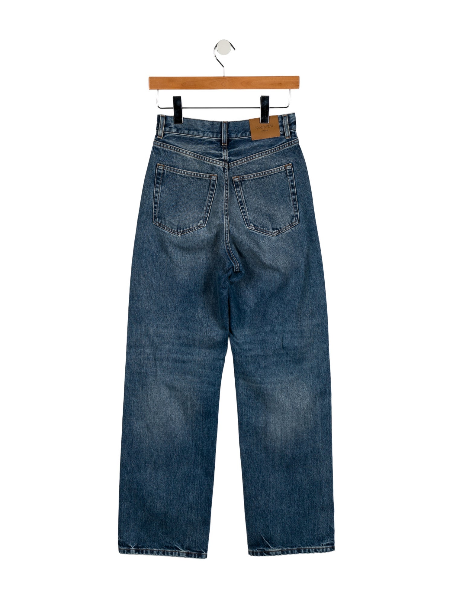 Saint Laurent High-Rise Wide Leg Jeans w/ Tags