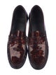 Saint Laurent Patent Leather Animal Print Loafers