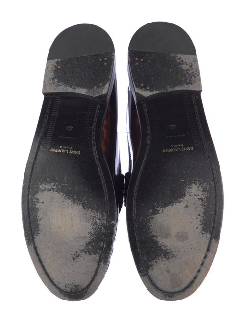 Saint Laurent Patent Leather Animal Print Loafers