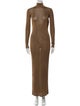 Saint Laurent Turtleneck Long Dress