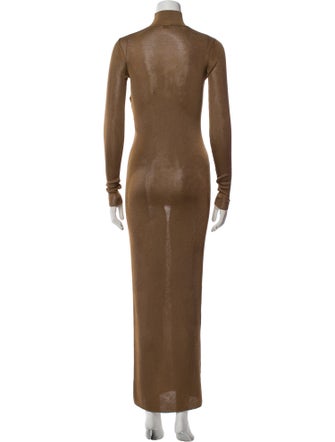Saint Laurent Turtleneck Long Dress