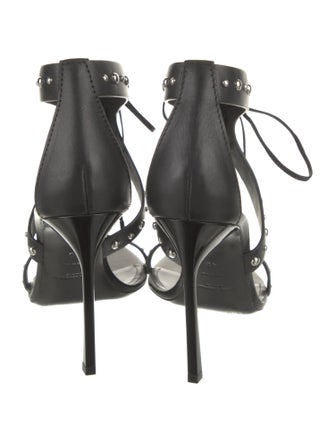 Saint Laurent Leather Studded Accents Sandals