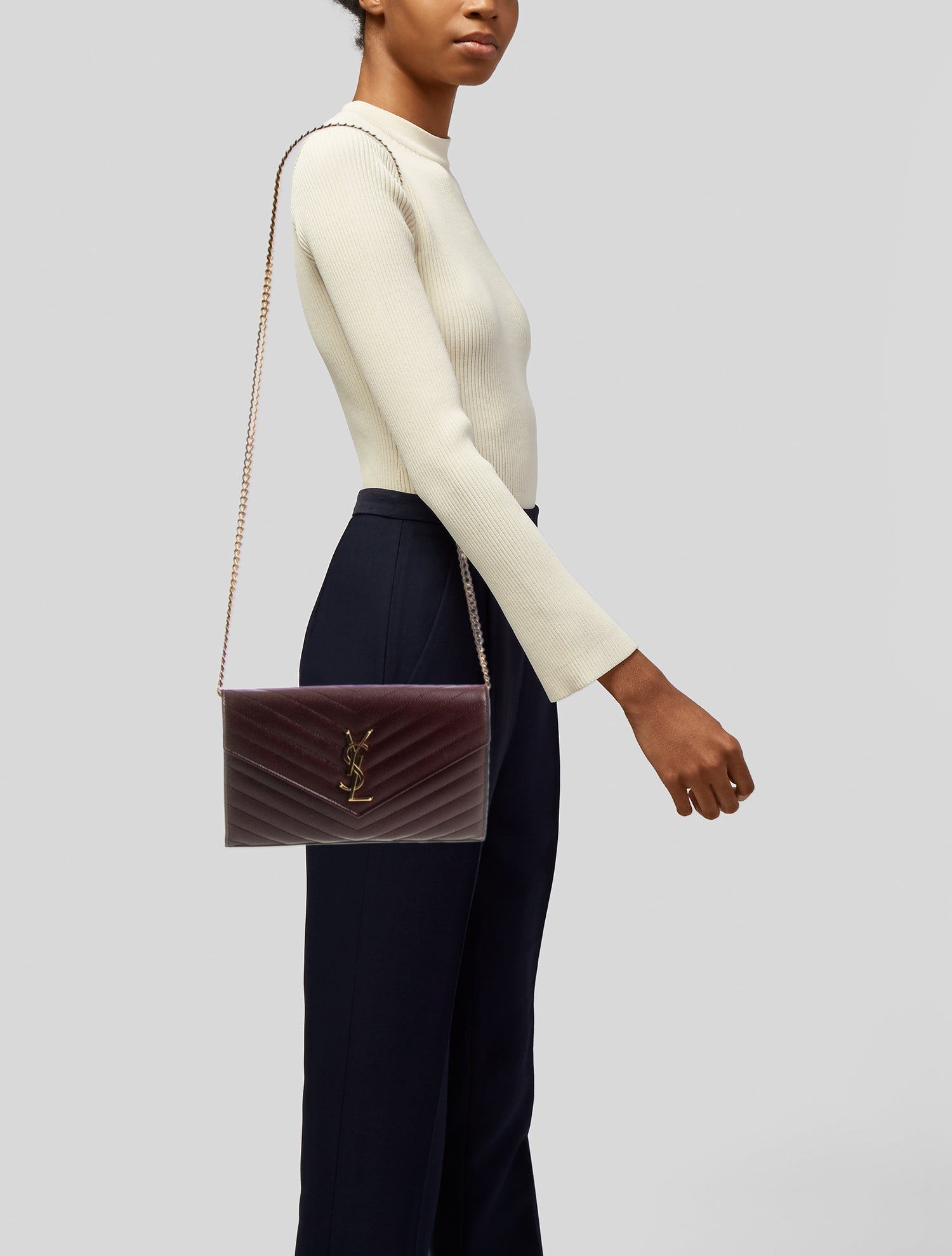 Saint Laurent Chevron Shoulder Bag